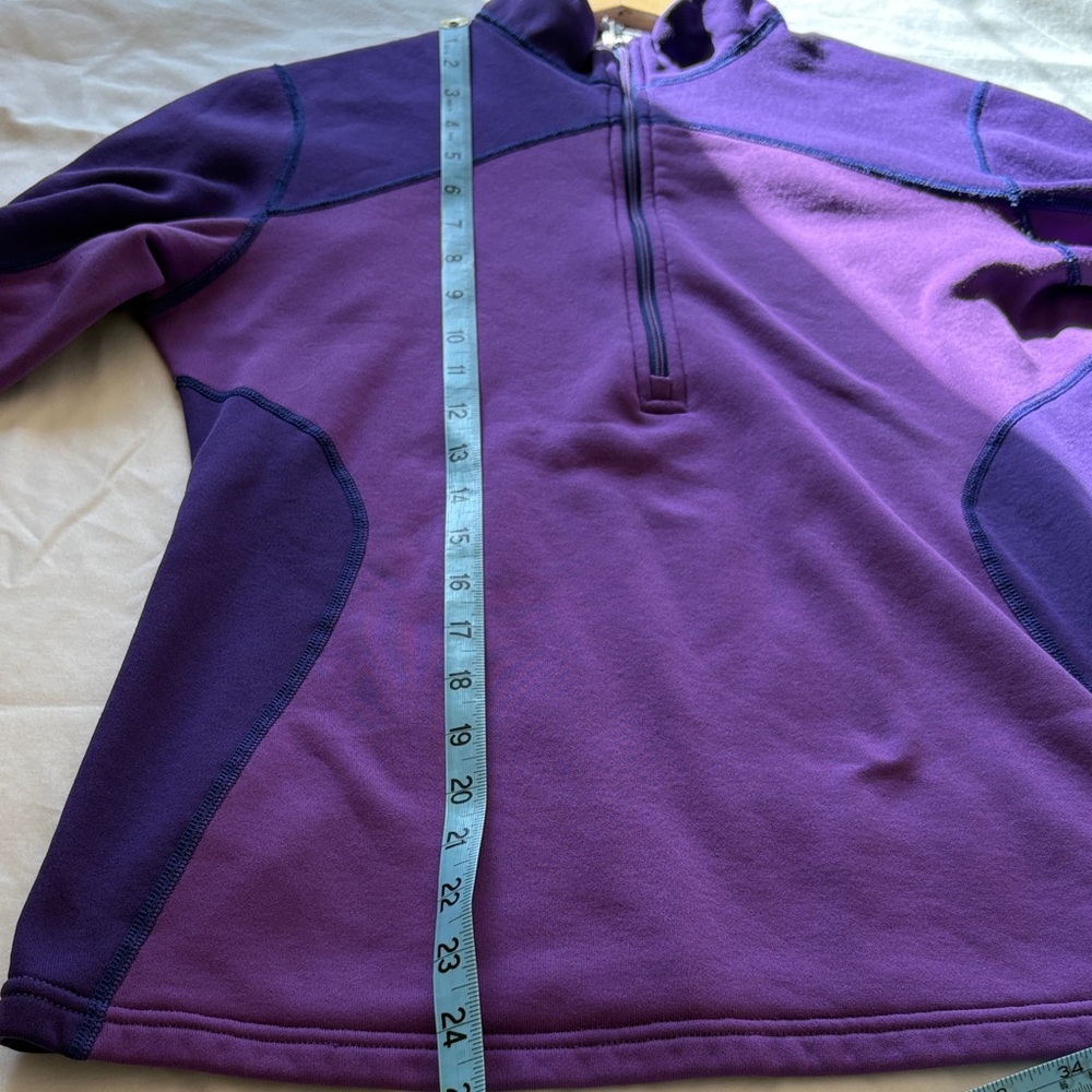 Patagonia Polartec Fleece Quarter Zip Women’s M Purple Pullover - Picture 9 of 11